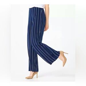 Susan Graver Regular Printed Liquid Knit Pull-On Wide-Leg Pants- Size 1XP